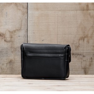 SAC CUIR NOIR  | Petit messager 